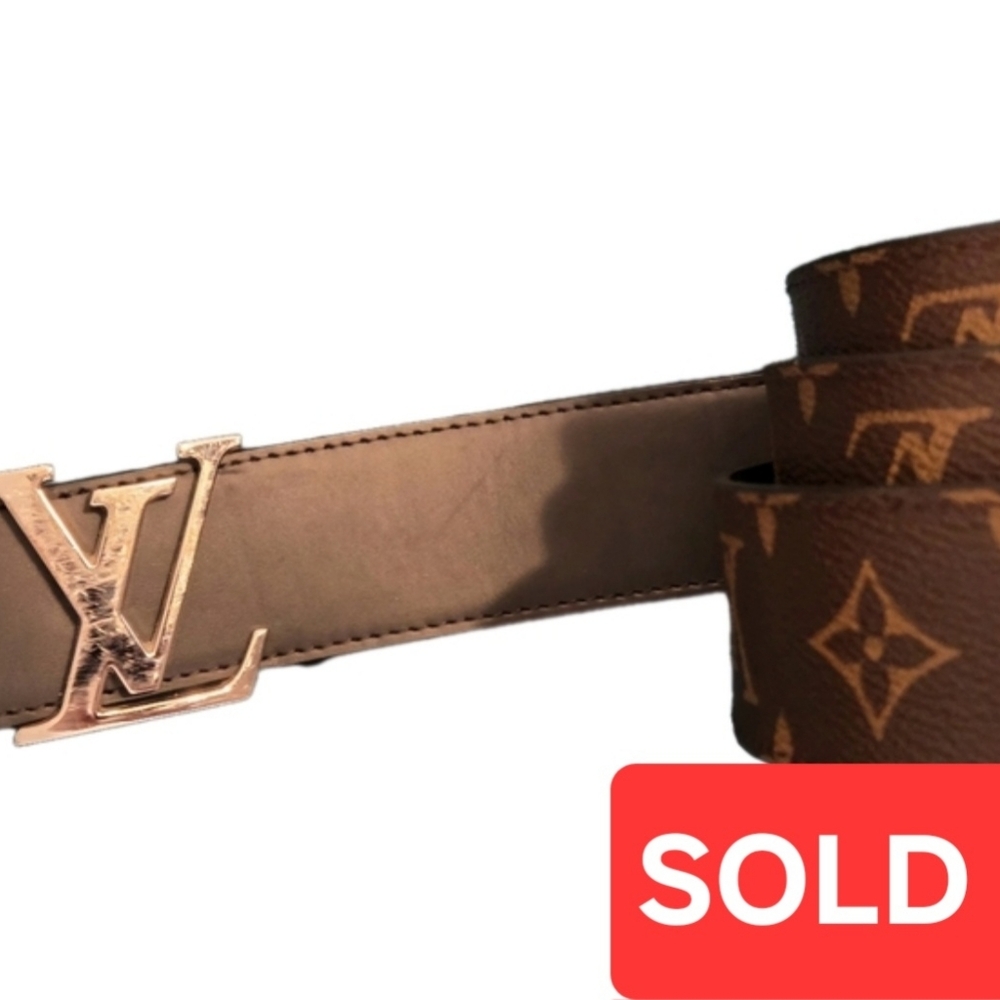 Louis Vuitton Reversible Brown/ Black (Unisex)Monogram LV Logo Belt Sz 120/48 - Picture 1 of 10